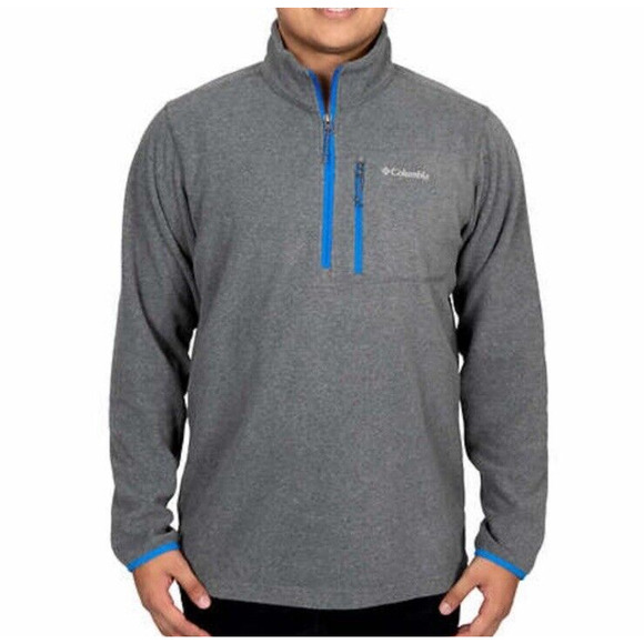 Columbia Mens Thompson Peak Quarter Zip Fleece Pullover Size XL Chest Zip Pocket - Picture 2 of 13